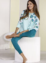 Pyjama van Laurina, met gebogen manchetten 