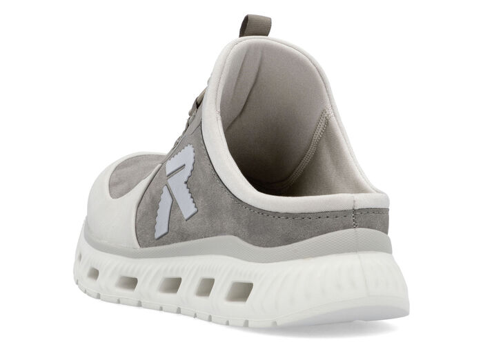 Rieker pantoffels met elastisch snelvetersysteem met stopper IJSGRIJS-GRAFIET