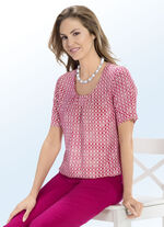 Tuniek met gesmokte zoomafsluiting 