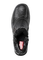 Rieker, gevoerde dameslaarzen, winterschoenen, met rits ZWART
