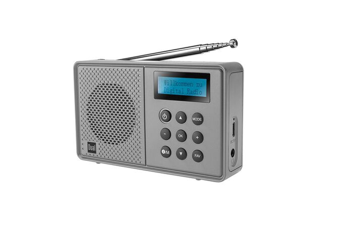 Draagbare DAB+ radio van Dual met ge&iuml;ntegreerde batterij 