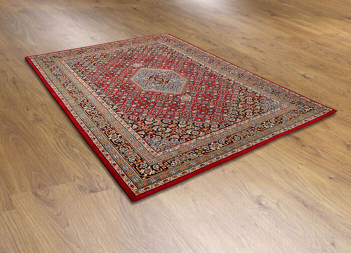 Handgetufte bruggen en tapijten van 100% scheerwol ROOD