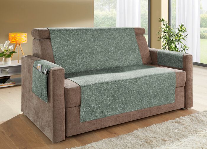 Woonaccessoires met kettingafwerkingen in melangelook GROEN