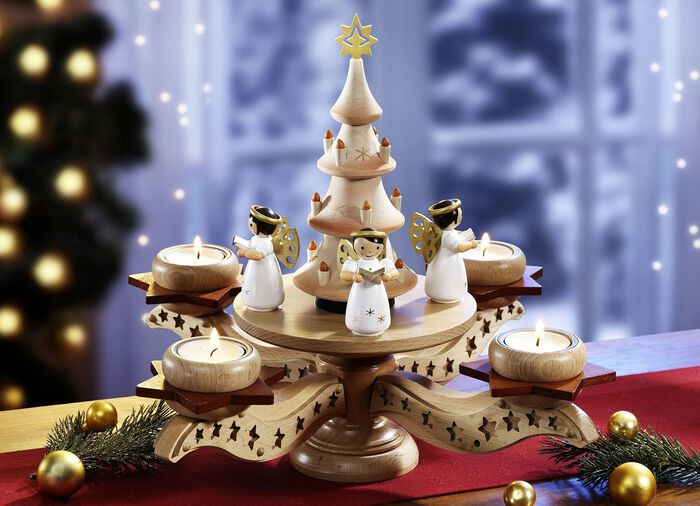 Adventskandelaar van hout 