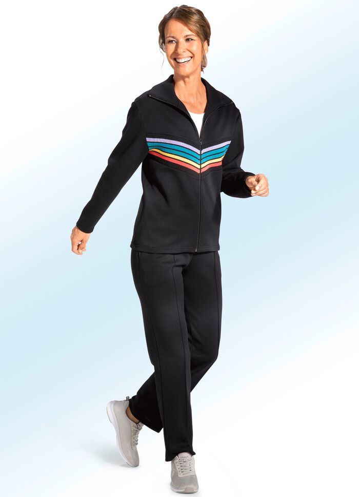 Vrijetijdspak 'Plantier' met gebreide inzetstukken 