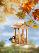 Vogelvoederbakje van grenenhout 