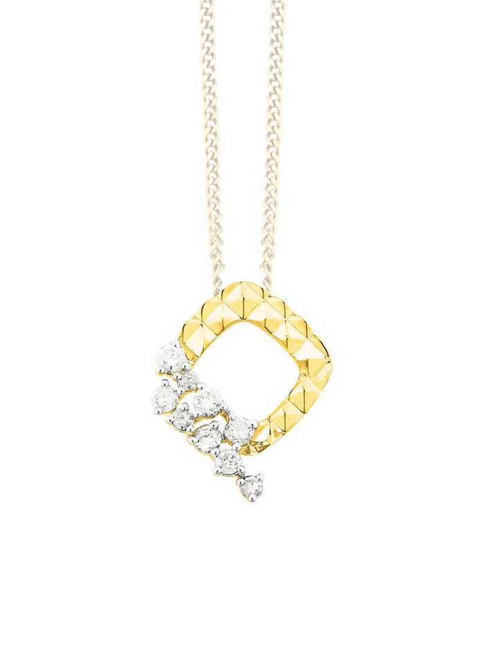 Diamanten hanger met 9 briljanten 