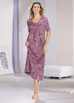 Nachthemd, enkellang met korte mouwen 