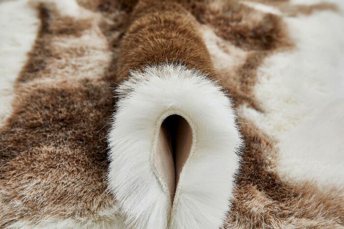 Pluizig bont vloerkleed 