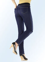 Power stretch jeans in een slip-on stijl DONKERBLAUW