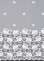 Apart glasgordijn met boog en automatische plooiband 