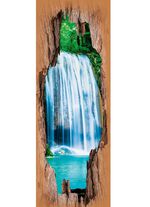 3D deursticker watervallen