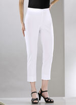 Zachte stretchbroek in 7/8 lengte WIT