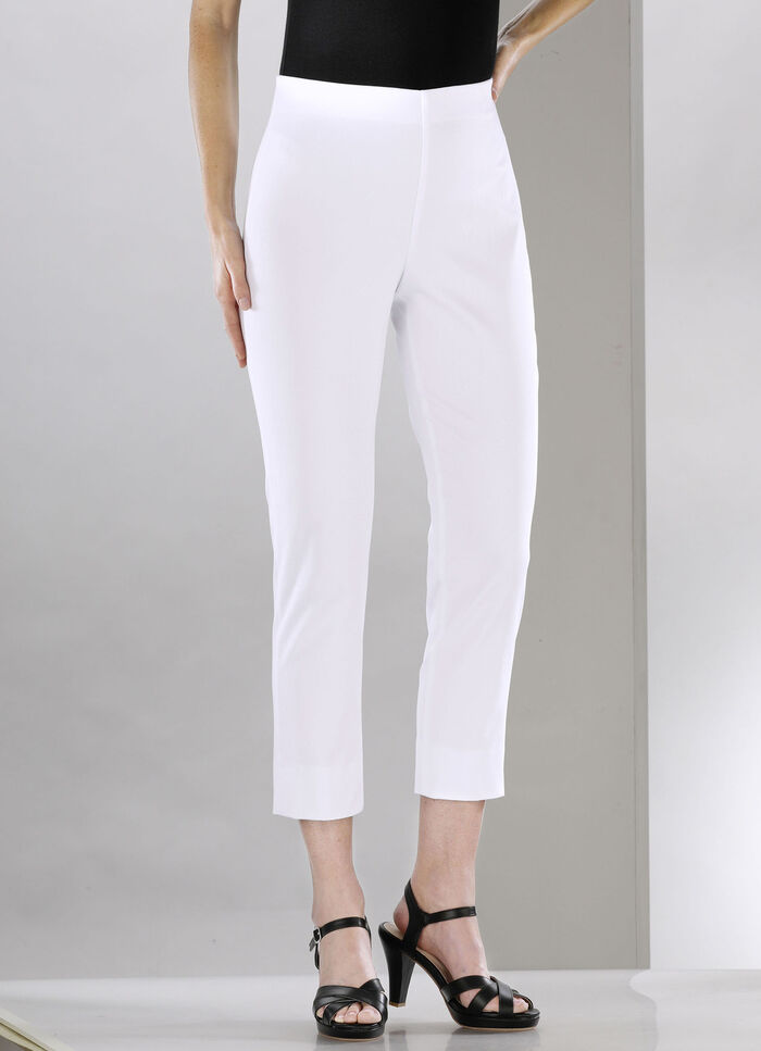 Zachte stretchbroek in 7/8 lengte WIT