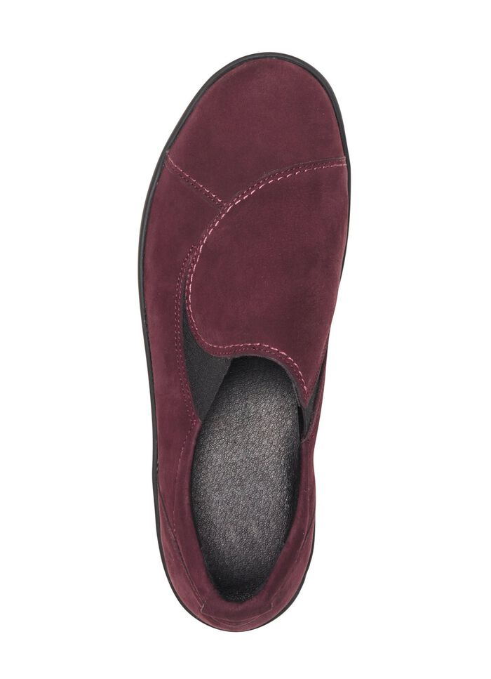 ELENA EDEN nubuck leren pantoffels BORDEAUXROOD