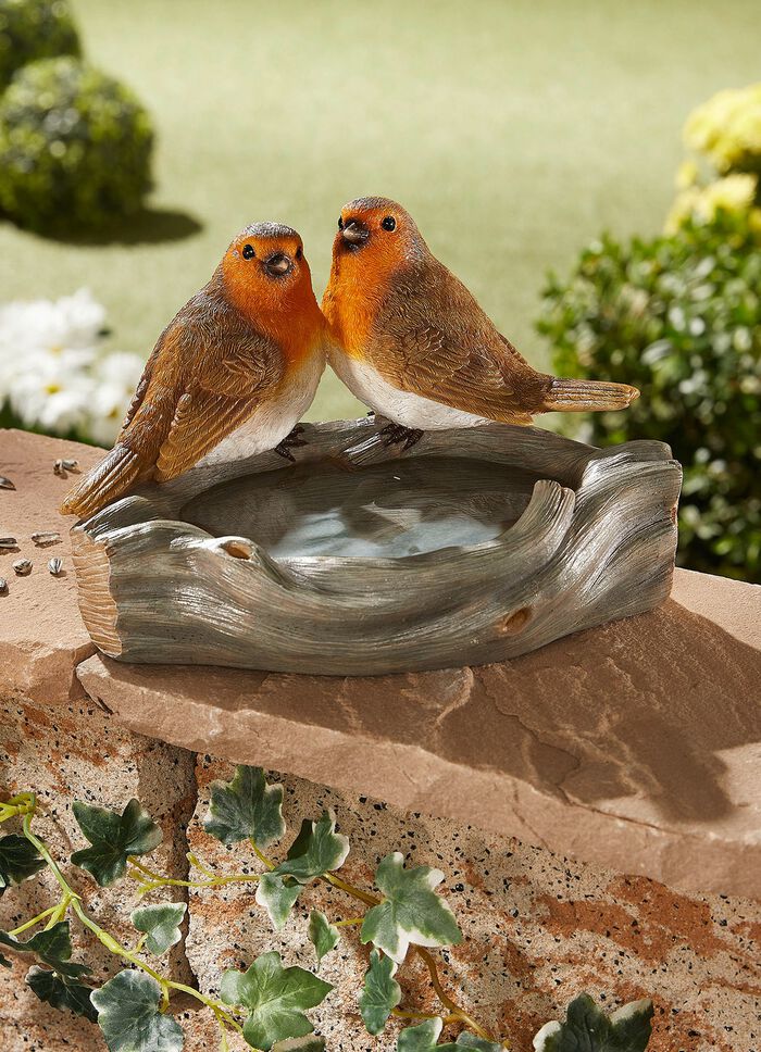 Vogelbad van polyresin MULTICOLOR