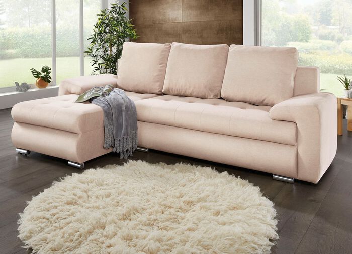 Gestoffeerde hoek met bedfunctie en bedkast CR&Egrave;ME