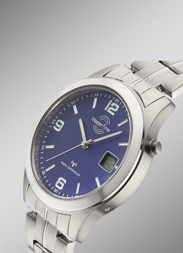 Radiogestuurd herenhorloge met titanium band 