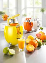 Citruspers met druppelstop en automatische start/stop WIT