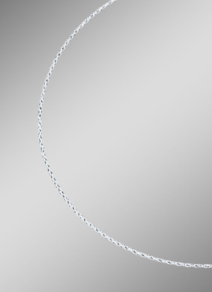 Gevlochten Omega-ketting met karabijnsluiting 