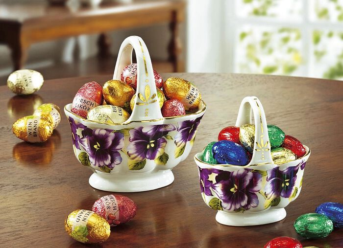 Porseleinen manden, set van 2, met zoete vulling 