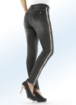 Jeans met trendy sierband ANTRACIET