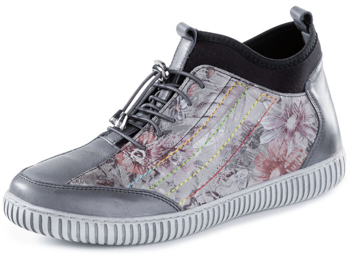 Gemini-laarsje met effectieve stiksels GRIJS-MEERKLEURIG