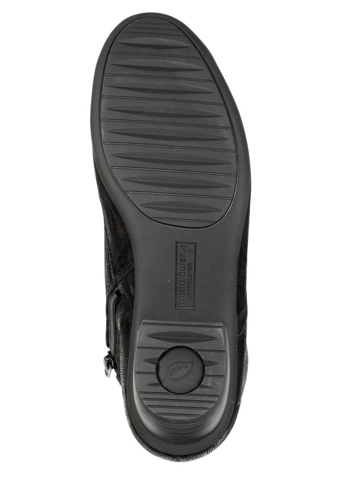 Waldläufer, comfortabele dames enkellaarsjes, winterschoenen, breedte H, met uitneembaar voetbed ZWART