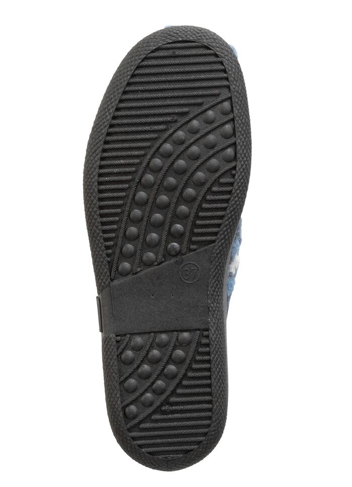 Slippers met bloemmotief 