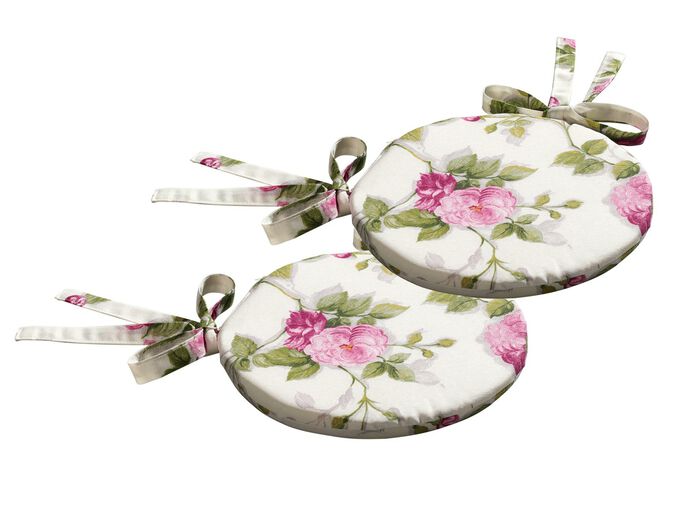 Set van 2 stoelkussens met onderhoudsvriendelijke stof 