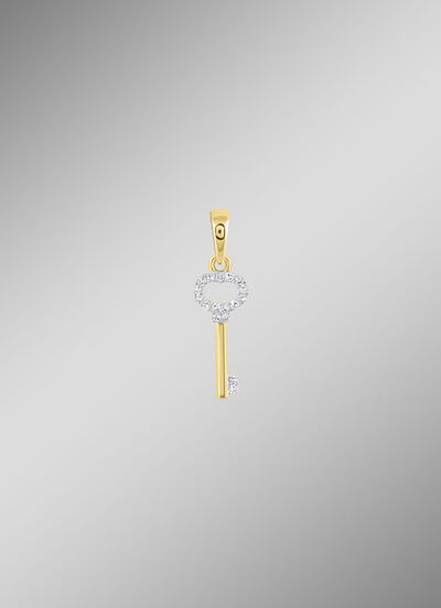 Sleutelhanger met 14 diamanten 