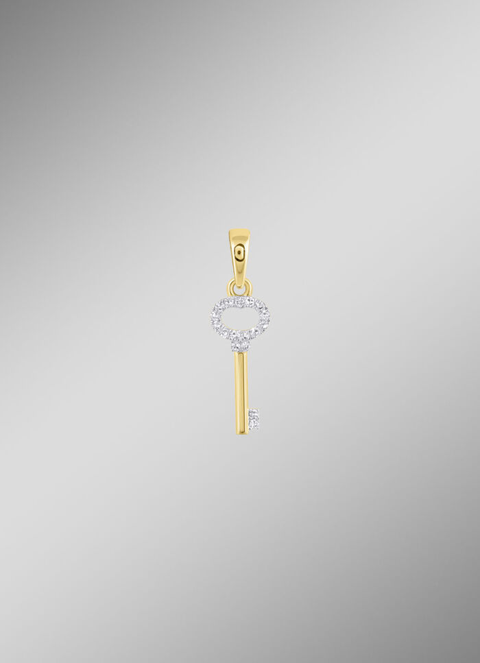 Sleutelhanger met 14 diamanten 