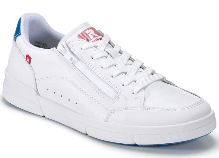 Rieker vetersneakers gemaakt van nappaleer WIT