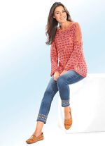 Jeans met uitgebreid borduursel 