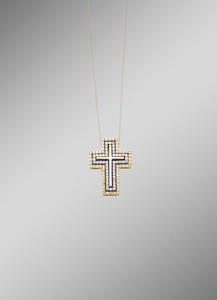 Kruishanger met diamanten 