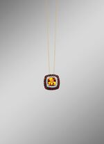 Betoverende hanger met diamanten, citrien en granaat 