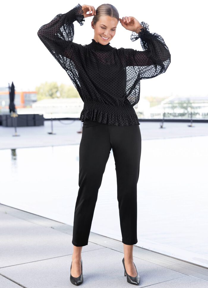 Overhemd met opstaande kraag 