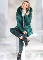 Jas met afneembare capuchon GROEN