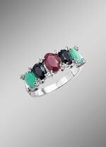 Kleurrijke elegantie: damesring met echte edelstenen 