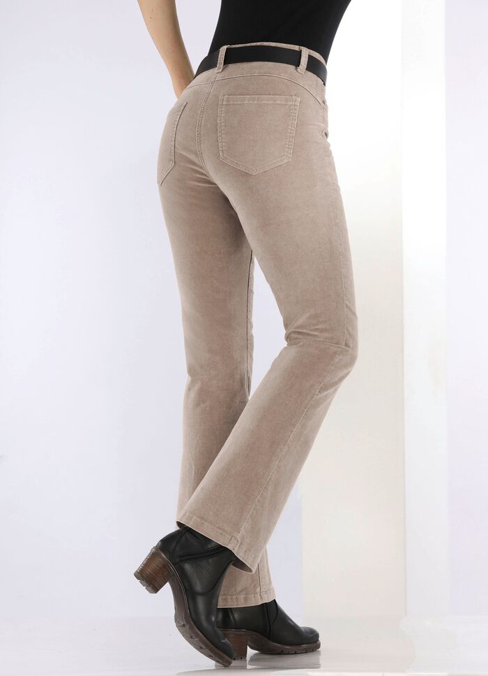 Corduroy broek in trendy bootcut model 