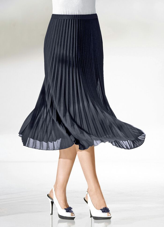Rok met pliss&eacute;vouwen MARINE
