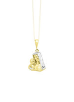 Hanger Heilige Maria en kindje Jezus in tweekleurig 
