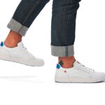 Rieker vetersneakers gemaakt van nappaleer WIT