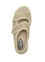 Comfortabele damessandalen, breedte H, gemaakt van gevoerd textielmateriaal 