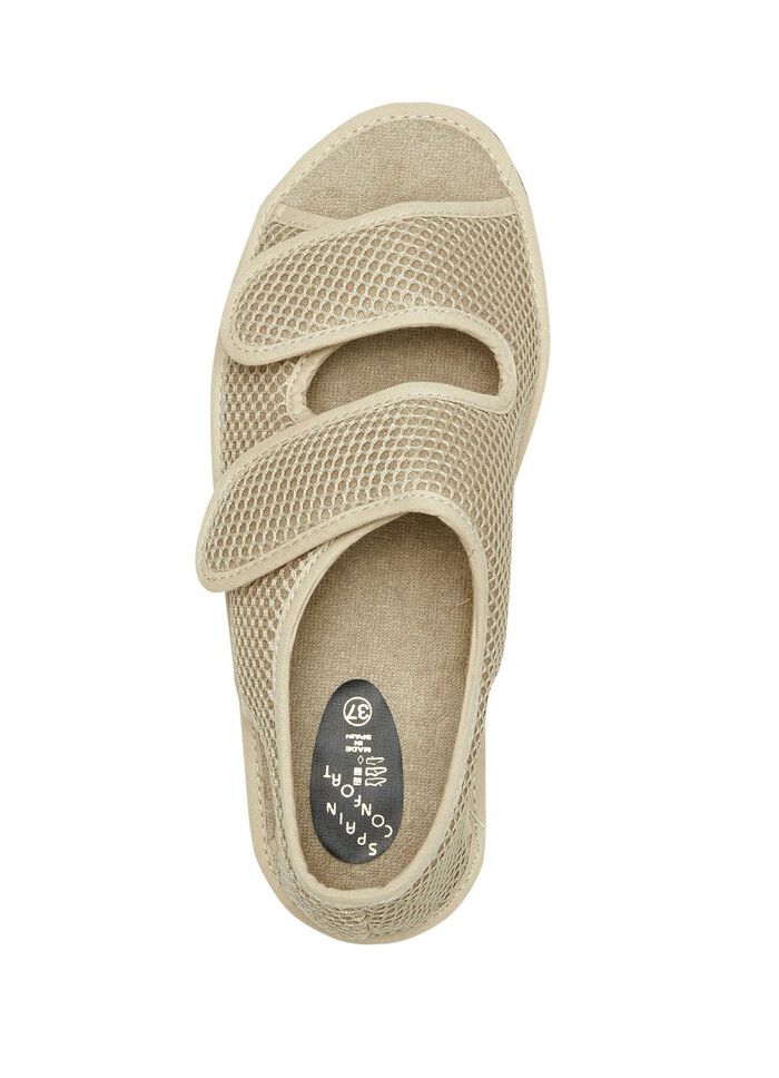 Comfortabele damessandalen, breedte H, gemaakt van gevoerd textielmateriaal 