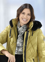 Sjaal met fantasie- en roofdierbontdessin 