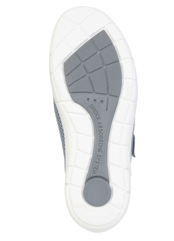 ELENA EDEN, comfortabele damesschoenen met klittenband, breedte H, met uitneembaar voetbed BLAU