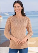 Trui in een uitgebreide patroonmix 