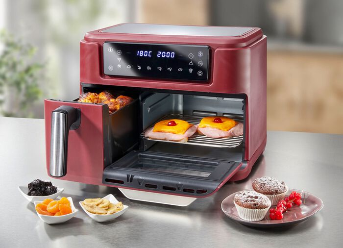 4-in-1 digitale heteluchtfriteuse met 2 kamersysteem 