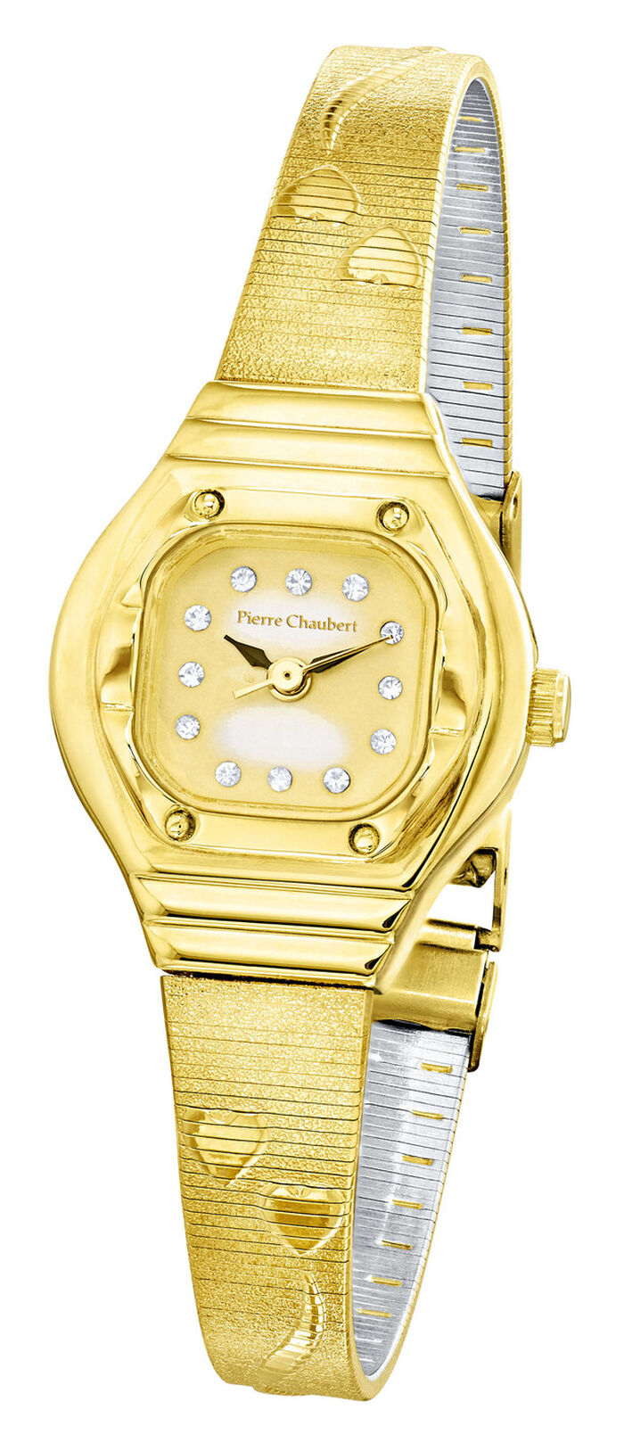 Klassiek quartz dameshorloge met metalen bandkast 